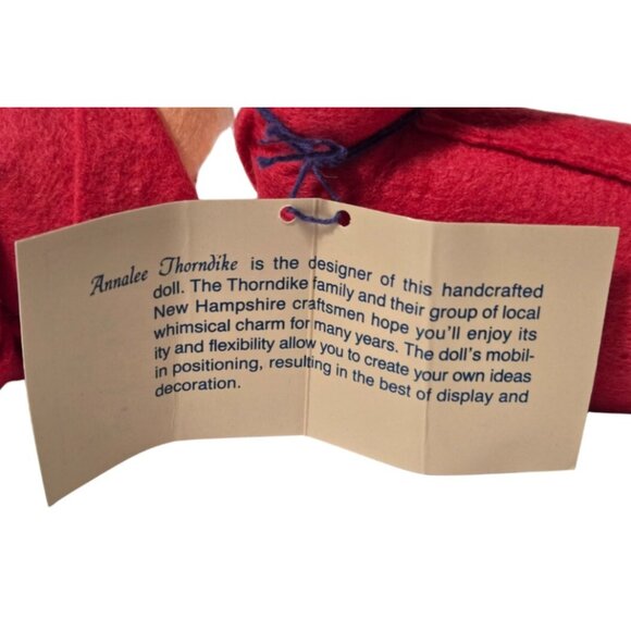 Annalee Dolls Vintage Christmas Swirl Red Elf Code# 7448 Mobilitee Doll (NWT) - Picture 14 of 16